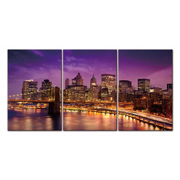 City Night Lights Acrylic Wall Art