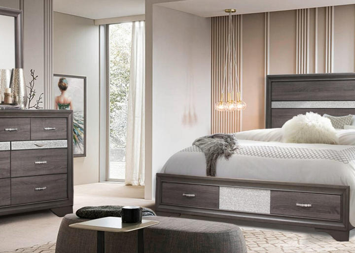 SEVILLE GREY QUEEN BED GROUP